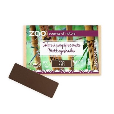 ZAO MAKEUP Recharge fard &agrave; paupi&egrave;res bio - Rectangle - Zao 203 Brun fonc&eacute; - mat