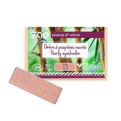 ZAO MAKEUP Recharge Ombre &agrave; paupi&egrave;res nacr&eacute;e rectangle 125 rose Zao