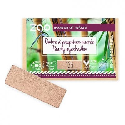ZAO MAKEUP Recharge Ombre &agrave; paupi&egrave;res nacr&eacute;e rectangle 126 p&eacute;tale Zao