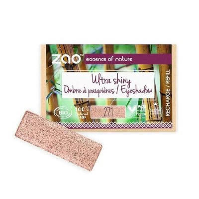 ZAO MAKEUP Recharge Ombre &agrave; paupi&egrave;res nacr&eacute;e rectangle 271 Cuivre Zao