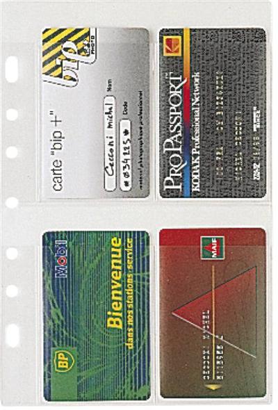 EXACOMPTA Recharge Organiseur Exatime 21 pochettes cartes de visite 5 pochettes