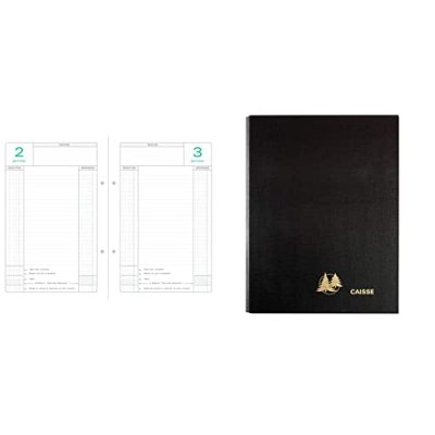 EXACOMPTA Recharge pour agenda de caisse perpetuel  format 16 x 24 cm