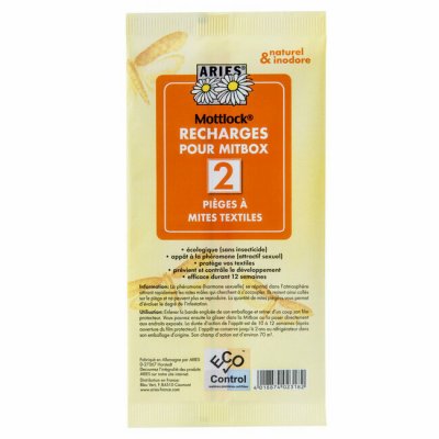 ARIES Recharges pour pi&egrave;ge anti-mites textiles mitbox 