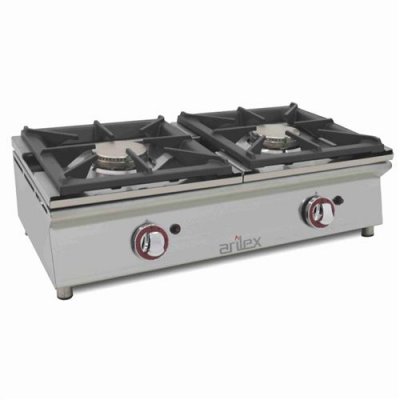 ARILEX R&eacute;chaud &agrave; gaz -  - - acier inoxydable2 br&ucirc;leurs 410x457x240mm