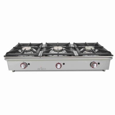 ARILEX R&eacute;chaud &agrave; Gaz -  - - Acier inoxydable3 br&ucirc;leurs 410x457x240mm