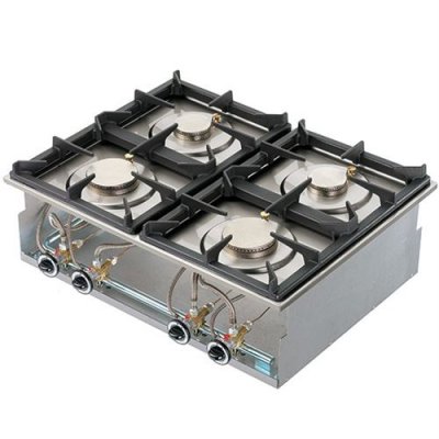  R&eacute;chaud &agrave; Gaz Int&eacute;gr&eacute; - Virtus - - Acier inoxydable4 br&ucirc;leurs 400x600xmm