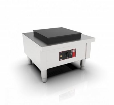 SOFRACA R&eacute;chaud Electrique Professionnel 380 V - 1 Plaque Carr&eacute;e 400 x 400 mm - - - 600x600x450mm
