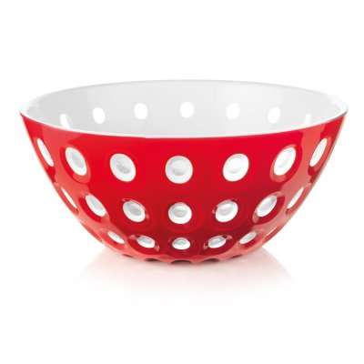 GENERIQUE R&eacute;cipient Le Murrine acrylique rouge et blanc &Oslash;25 cm