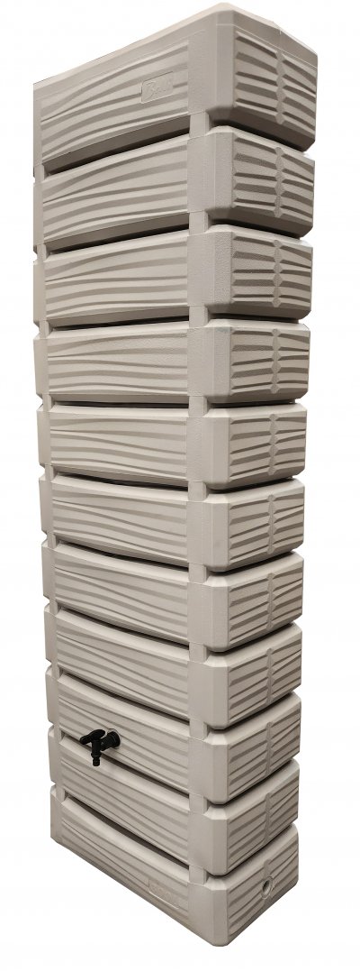 BELLI R&eacute;cup&eacute;rateur &agrave; eau mural Dune 300L gr&egrave;ge