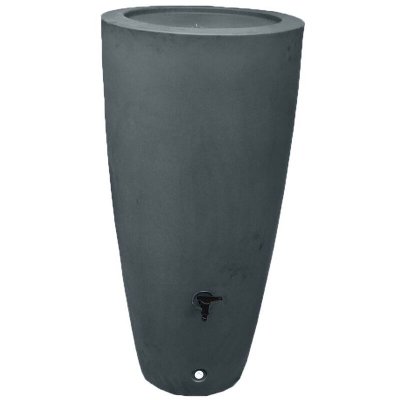 PLAST UP ROTOMOULAGE R&eacute;cup&eacute;rateur d'eau a&eacute;rien cylindrique gris anthracite , 200 l