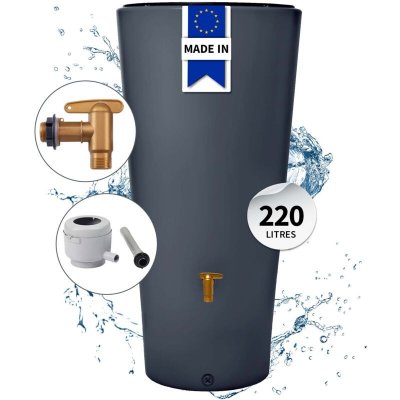 GRAF R&eacute;cup&eacute;rateur d'eau a&eacute;rien GARANTIA cylindrique gris graphite , 220 l 
