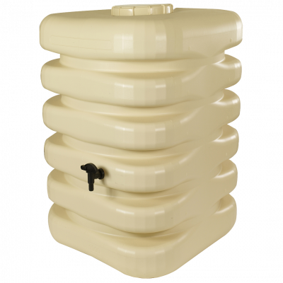 R&eacute;cup&eacute;rateur d'eau - BELLI - Cubique - 350 litres - Beige 