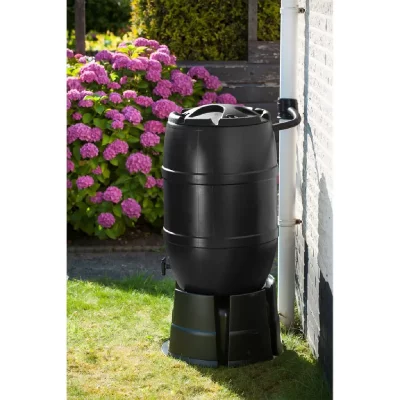 NATURE R&eacute;cup&eacute;rateur d'eau de pluie 120 l 51x81 cm Noir  n/a