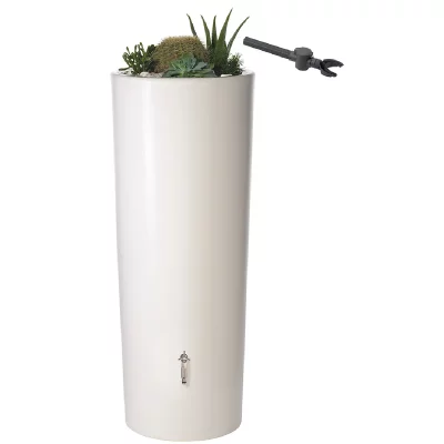GARANTIA R&eacute;cup&eacute;rateur d'eau et Bac &agrave; plantes 350L Color  Coco 