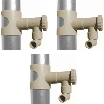 CAPT EAU R&eacute;cup&eacute;rateur d'eau pour goutti&egrave;re circulaire - Sable - Lot de 3