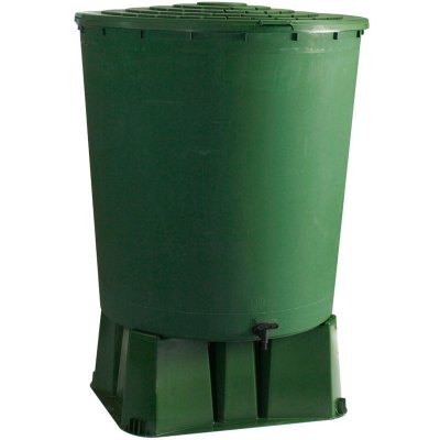 BELLIJARDIN R&eacute;cup&eacute;rateur d'eau rond 500L avec socle vert