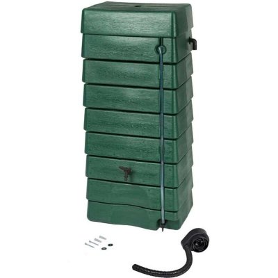 NATURE R&eacute;cup&eacute;rateur d'eau tonneau forme murale 320 litres  1.35 m vert