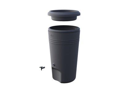 ELHO R&eacute;cup&eacute;rateur eau pluie bac fleurs noir Green Basics 200 