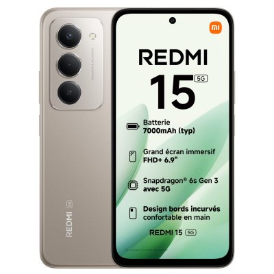 XIAOMI Redmi 15 5G 256Go - Gris 