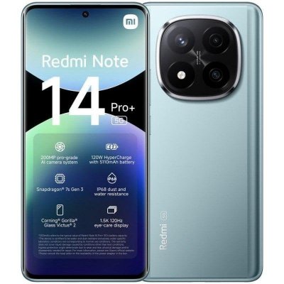XIAOMI Redmi Note 14 Pro+ (5G) 256 Go, Bleu Givr&eacute; - Neuf