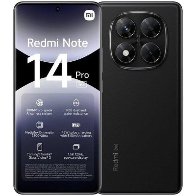 XIAOMI Redmi Note 14 Pro 5G Noir 12 GO + 512 GO 