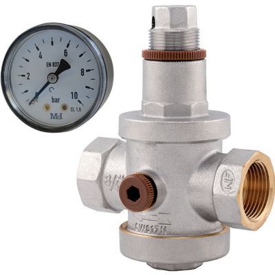  R&eacute;ducteur de pression &agrave; membrane F20x27 Dipra + manom&egrave;tre