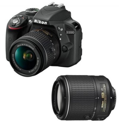 NIKON Reflex  D3300 + AF-P 18 - 55 mm VR + 55 - 200 mm VR