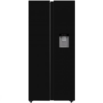 LINARIE R&eacute;frig&eacute;rateur am&eacute;ricain LKSS445NFSAQUA Annecy 450L Noir Brillant No Frost