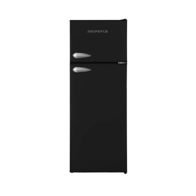 RESPEKTA R&eacute;frig&eacute;rateur autoportant 171 litres 4 cong&eacute;lateur r&eacute;tro 144 cm noir 