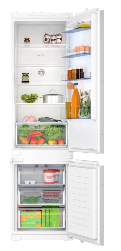 BOSCH R&eacute;frig&eacute;rateur combin&eacute; encastrable KIN96NSE0 S&eacute;rie 2, XL, accentLine