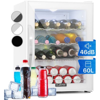 KLARSTEIN R&eacute;frig&eacute;rateur compact  Beersafe XL Quartz 60L - &eacute;clairage LED - blanc