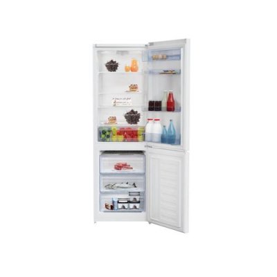 BEKO R&eacute;frig&eacute;rateur Cong&eacute;lateur en Bas RCSA330K30WN 295L Automatique Verre Blanc