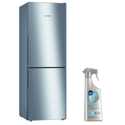 BOSCH R&eacute;frig&eacute;rateur frigo combin&eacute; inox 289l froid brass&eacute; eclairage led