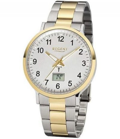 REGENT  Hommes Analogique Quartz Montre avec Bracelet en Acier Inoxydable 11030136