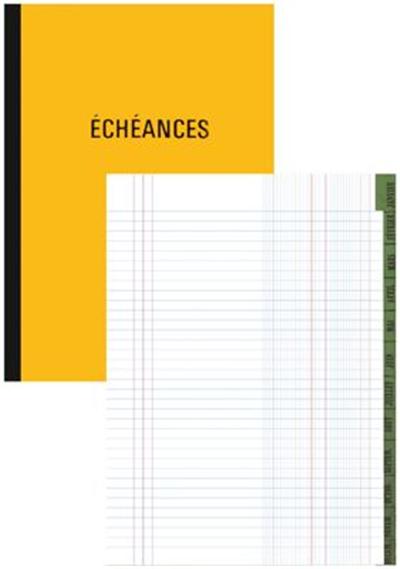 GENERIQUE Registre &eacute;ch&eacute;ancier - ELVE - A4 - 96 pages - Coloris al&eacute;atoires