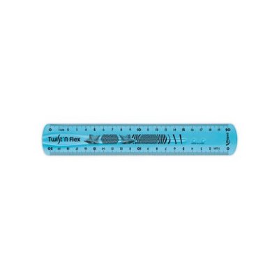 MAPED R&egrave;gle  Twist'n flex 20cm couleurs assorties (bleu, vert, rose)