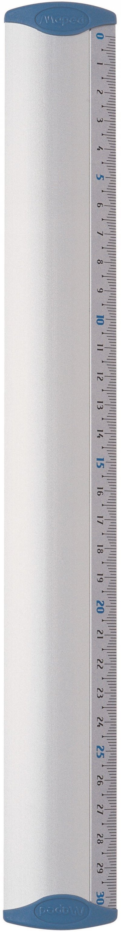MAPED R&egrave;gle plate  en aluminium anodis&eacute; - 30 cm