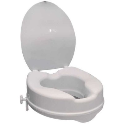 PELLET R&eacute;hausse wc pmr  plastique blanc avec abattant 10 cm - Blanc