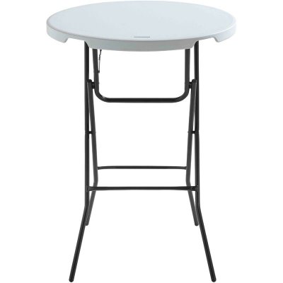 REKKEM  Mange Debout Blanc Rond D80 x 110 cm Poly&eacute;thyl&egrave;ne 4 Places