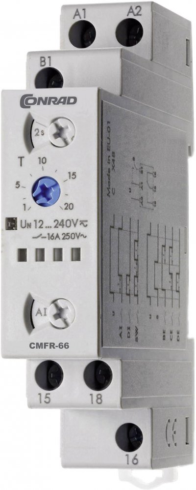 CONRAD COMPONENTS Relais temporis&eacute; Components CMFR-66 multifonction Plage temporelle: 24 h (max) 1 inverseur (RT)