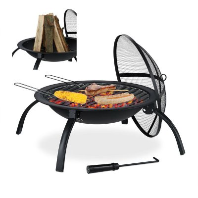 RELAXDAYS  Brasero Foyer Feu De Terrasse De Jardin Accessoire Barbecue