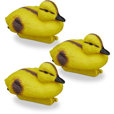 Relaxdays Canard flottant pour b&eacute;b&eacute; en plastique r&eacute;sistant aux intemp&eacute;ries Motif &eacute;tangs Jaune/noir