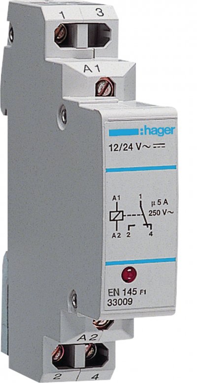 HAGER Rel&eacute; interfase MBT/BT 1conmut. 5A, 250V
