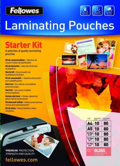 FELLOWES Reliure dossier  Starter kit plastification 80 microns