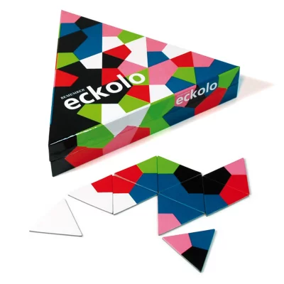 REMEMBER  Eckolo - Jeu de soci&eacute;t&eacute;, Jeu de Dominos Triangulaires Color&eacute;s, Pour la Famille, 6 ans et+