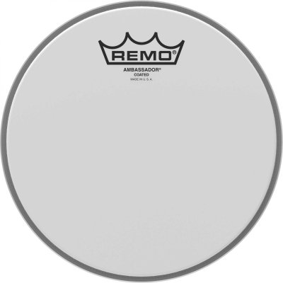 REMO  Ba-0108-00 Ambassador 8'' Peau De Tom Blanche Sabl&eacute;e