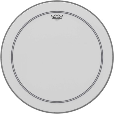 REMO  P3-1124-C2 Powerstroke 3 Peau de grosse caisse Sabl&eacute;e 24"" Blanc