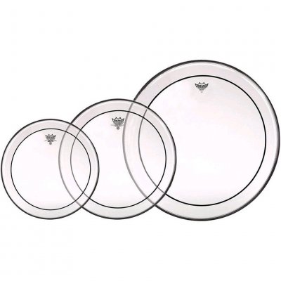 REMO  Pinstripe Lot de Peaux de Batterie Transparent