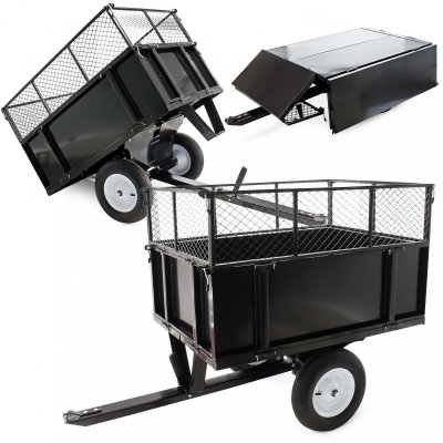 WILTEC Remorque basculante pour Tondeuse / Tracteur de jardin / Quad