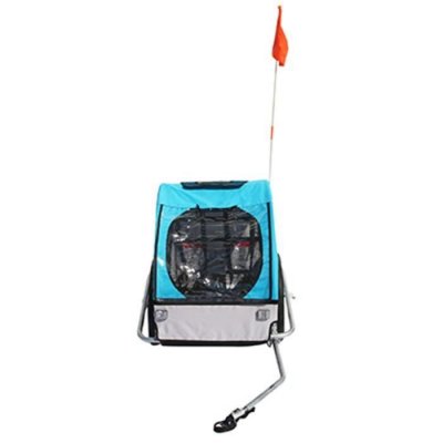 NEWTON BIKE Remorque v&eacute;lo enfant 2 places bleue